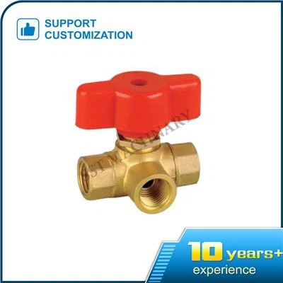 Tee de válvula de latón hembra